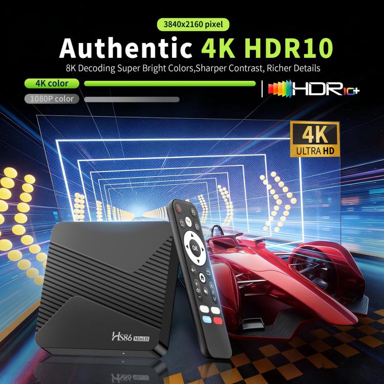 HS86 MINI 13 Android 14 Wifi 6 BT 5.4 4K TV Box
