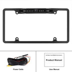 Car Waterproof HD Infrared Night Vision Backup Camera US Standard License Plate Frame