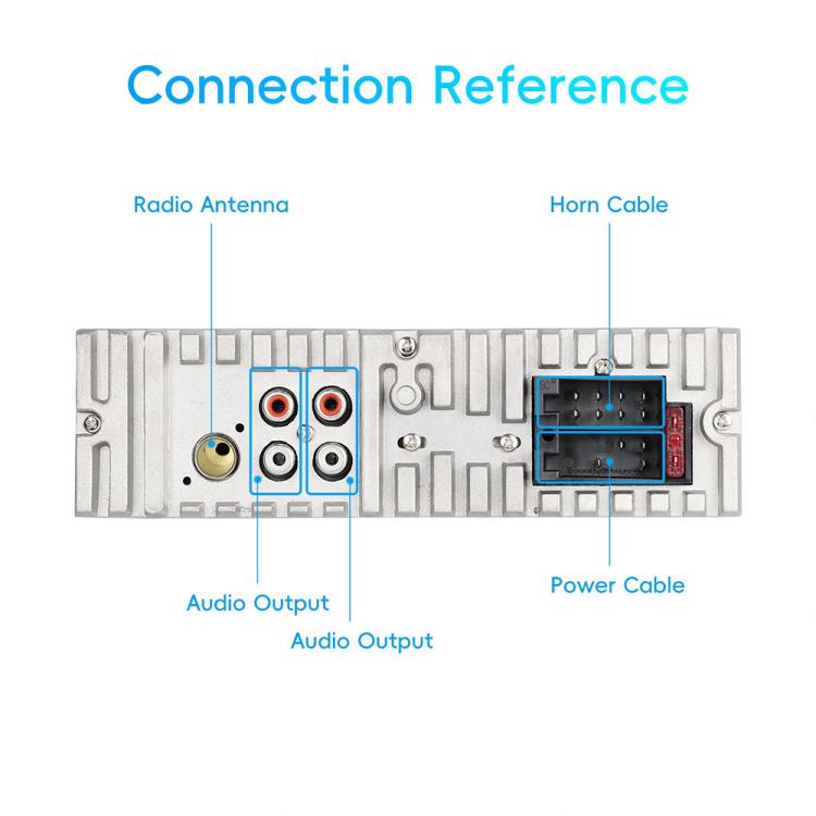 Universal Single-DIN Car MP3 Player with Phone Holder