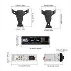 Universal Single-DIN Car MP3 Player with Phone Holder