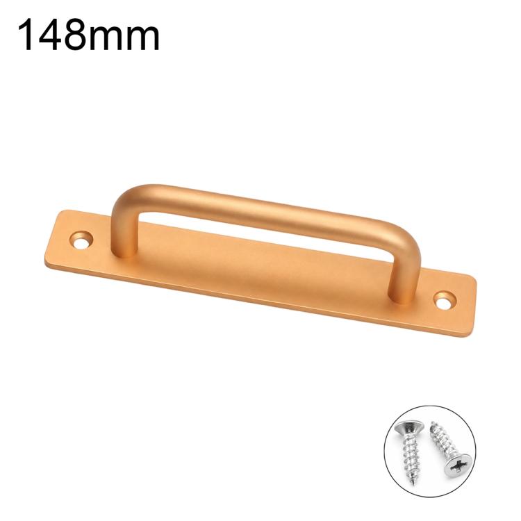 Aluminum Alloy Furniture Pull Handles Door Handles with Mounting Screws — Black
