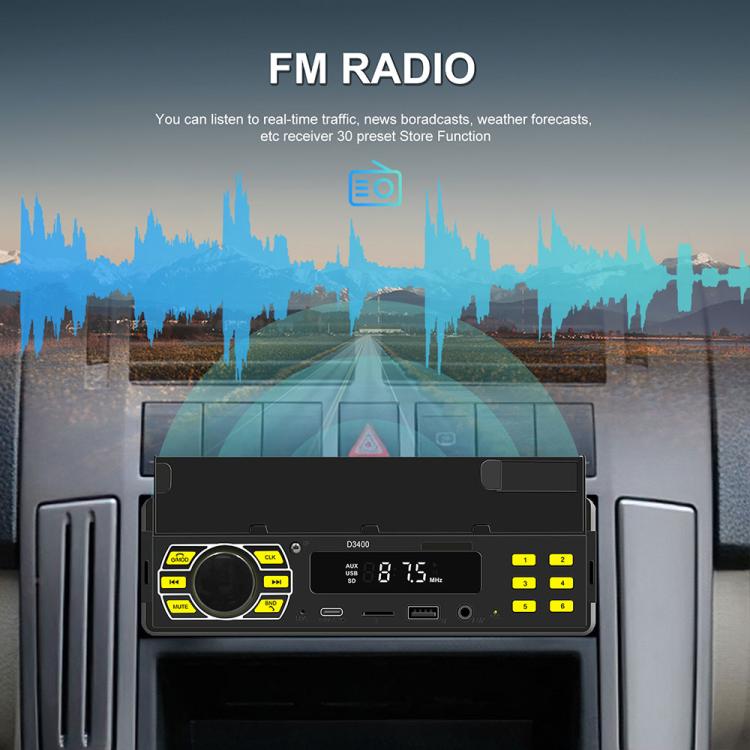 Universal Single-DIN Car Bluetooth MP3 Player FM Radio with Phone Holder — view 7