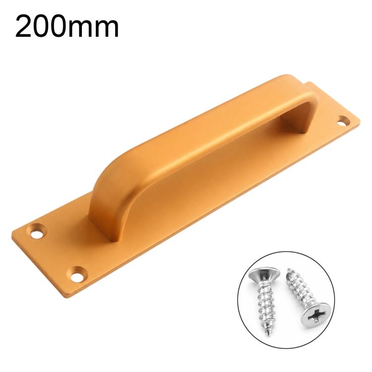 Widened Style Aluminum Alloy Furniture Pull Handles Door Handles with Mounting Screws — Black