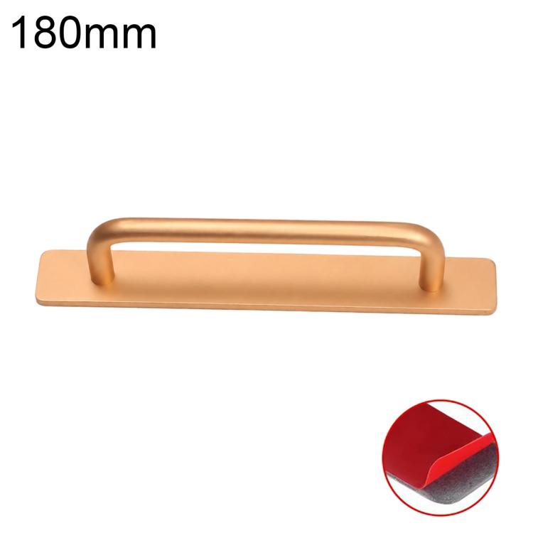 No-Drill Aluminum Alloy Furniture Pull Handles Door Handles — Gold