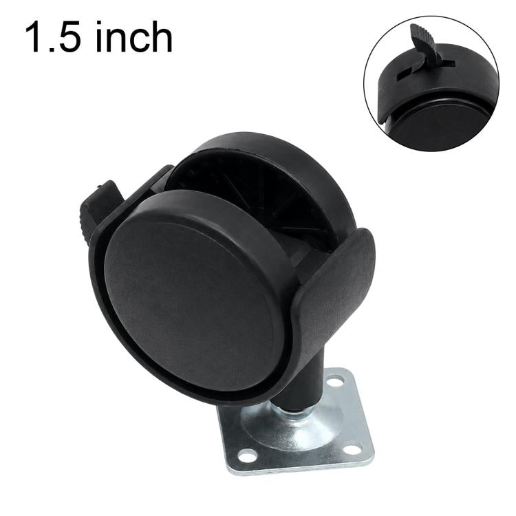 10pcs/Pack Locking Plate Mount Swivel Caster Furniture Thickened Caster Wheels — 1.5 inch