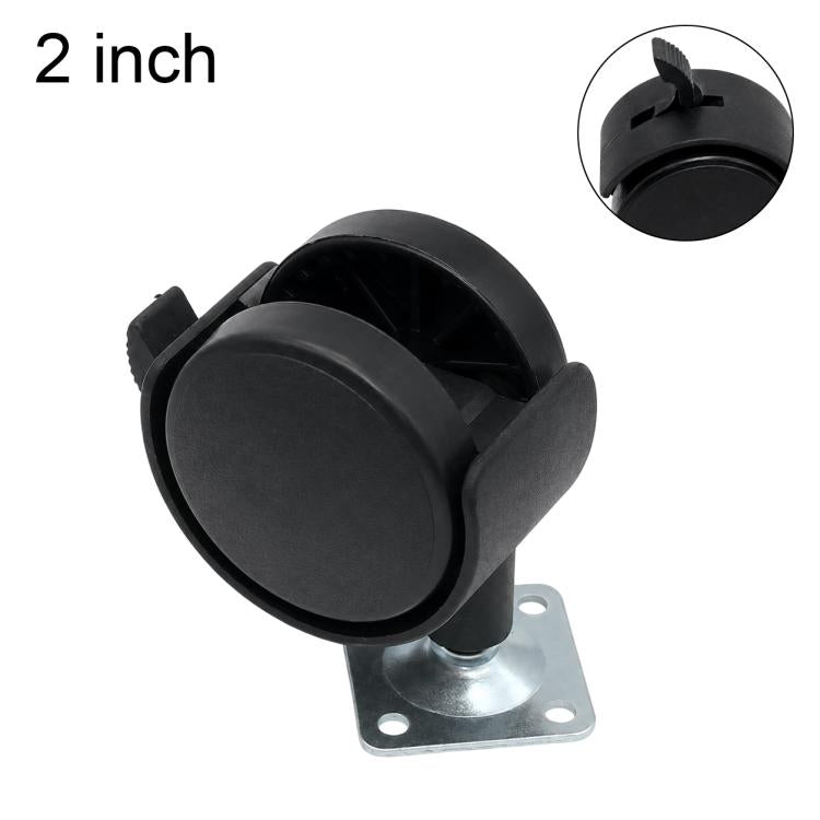 10pcs/Pack Locking Plate Mount Swivel Caster Furniture Thickened Caster Wheels — 2 inch
