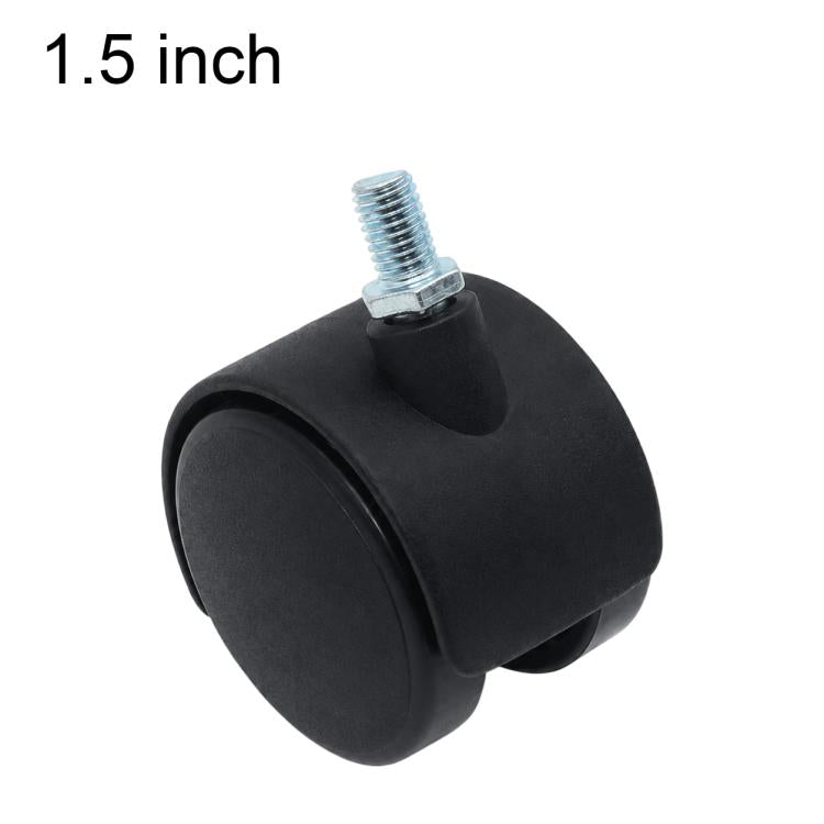 10pcs/Pack Threaded Stem Swivel Caster Furniture Thickened Caster Wheels — 1.5 inch