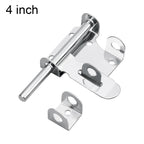 201 Stainless Steel Slide Bolt Latch, Heavy-Duty Barrel Bolt Door Lock