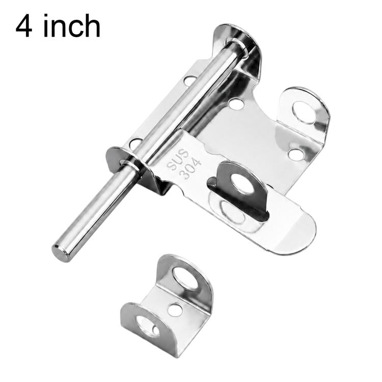 304 Stainless Steel Slide Bolt Latch, Heavy-Duty Barrel Bolt Door Lock