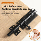 304 Stainless Steel Slide Bolt Latch, Heavy-Duty Barrel Bolt Door Lock — view 8
