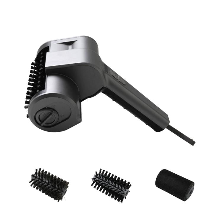 Electric Barbecue Grill Cleaning Brush with 3 Replaceable Brush Heads — Grey