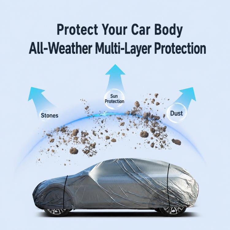 PE Anti-Dust Waterproof Sunproof Car Cover