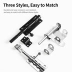 201 Stainless Steel Ball Handle Slide Bolt Latch Door Lock with Lock Hole — view 15