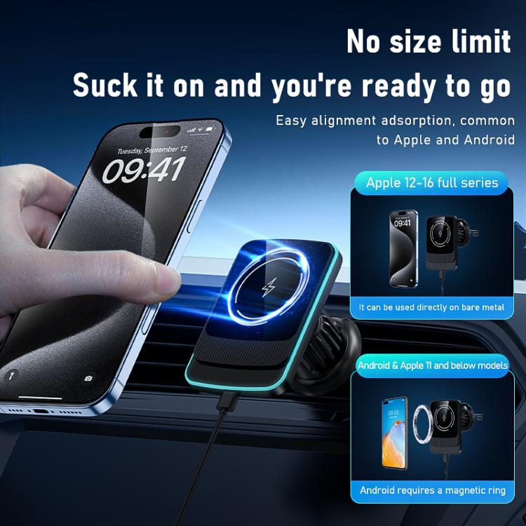 MDX-T6 Acrylic Car Magnetic Wireless Charger Holder