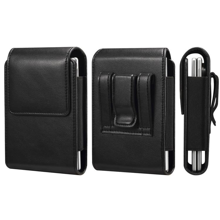 Crazy Horse Vegan Leather Waist-Hanging Bag For Foldable Phone