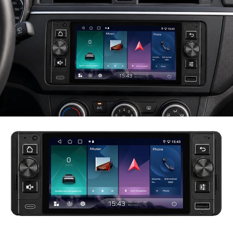 5 inch Single Din Android 15 Center Console CarPlay Car Video Navigation