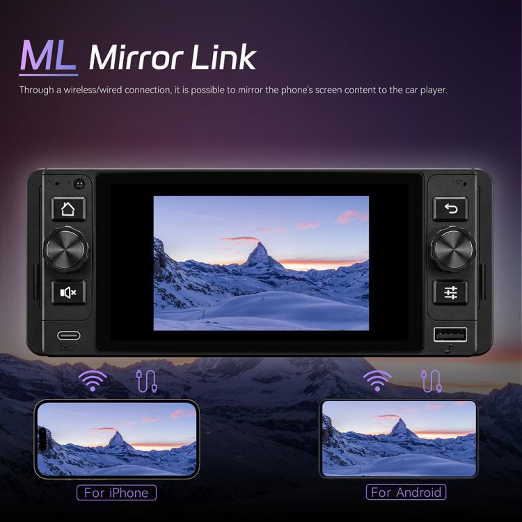 5 inch Single Din Android 15 Center Console CarPlay Car Video Navigation