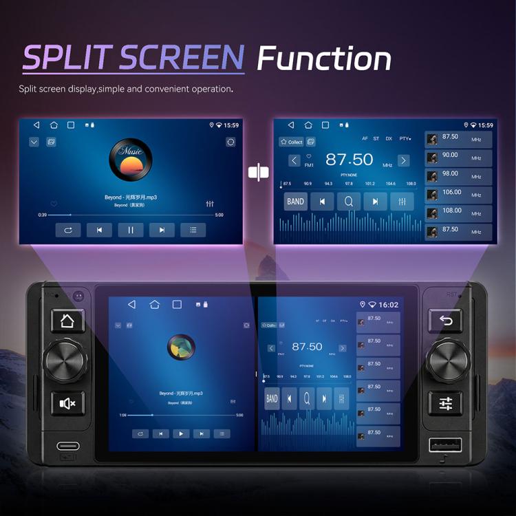5 inch Single Din Android 15 Center Console CarPlay Car Video Navigation