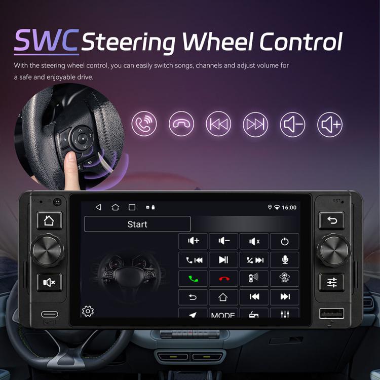 5 inch Single Din Android 15 Center Console CarPlay Car Video Navigation