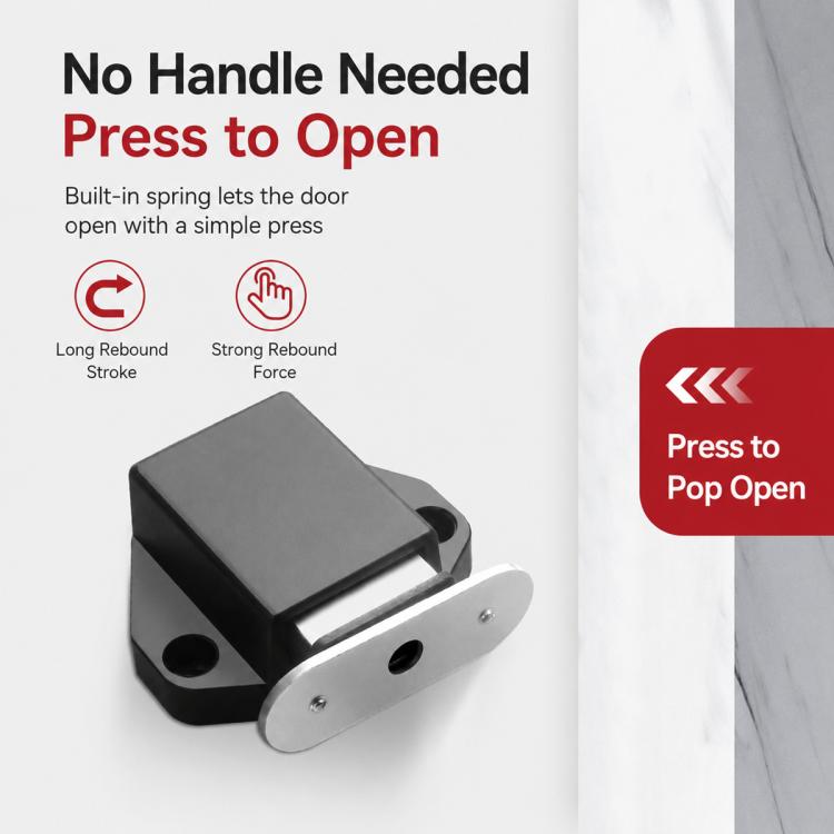 Handle-Free Push-To-Open Cabinet Door Latch — view 14