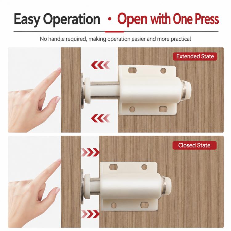 Handle-Free Push-To-Open Cabinet Door Latch — view 15