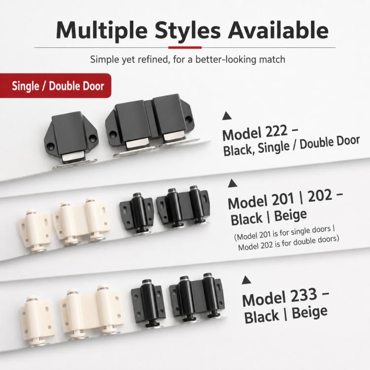 Handle-Free Push-To-Open Cabinet Door Latch — view 18