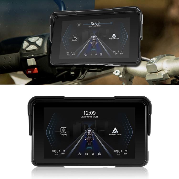 5 inch Landscape-oriented Motorcycle Wireless CarPlay and Android Auto Display Screen Navigator