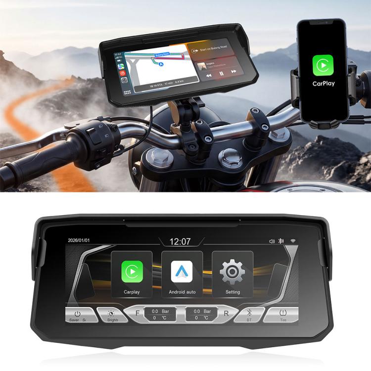 6.86 inch Motorcycle Wireless CarPlay and Android Auto Display Screen Navigator