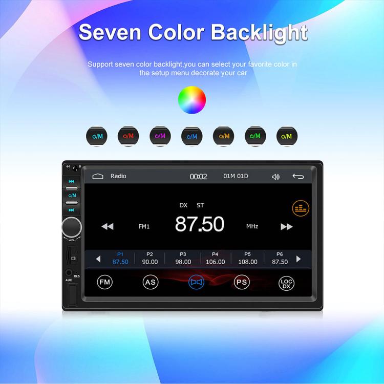 7 inch Car HD Touchable Screen Wireless Carplay Dual Spindle MP5 Player