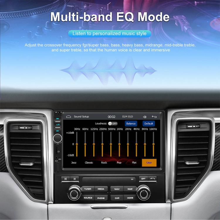 7 inch Car HD Touchable Screen Wireless Carplay Dual Spindle MP5 Player