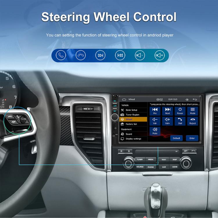 7 inch Car HD Touchable Screen Wireless Carplay Dual Spindle MP5 Player