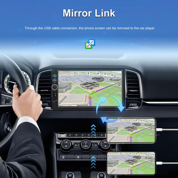 7 inch Car HD Touchable Screen Wireless Carplay Dual Spindle MP5 Player
