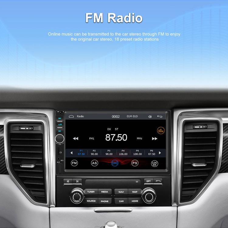 7 inch Car HD Touchable Screen Wireless Carplay Dual Spindle MP5 Player