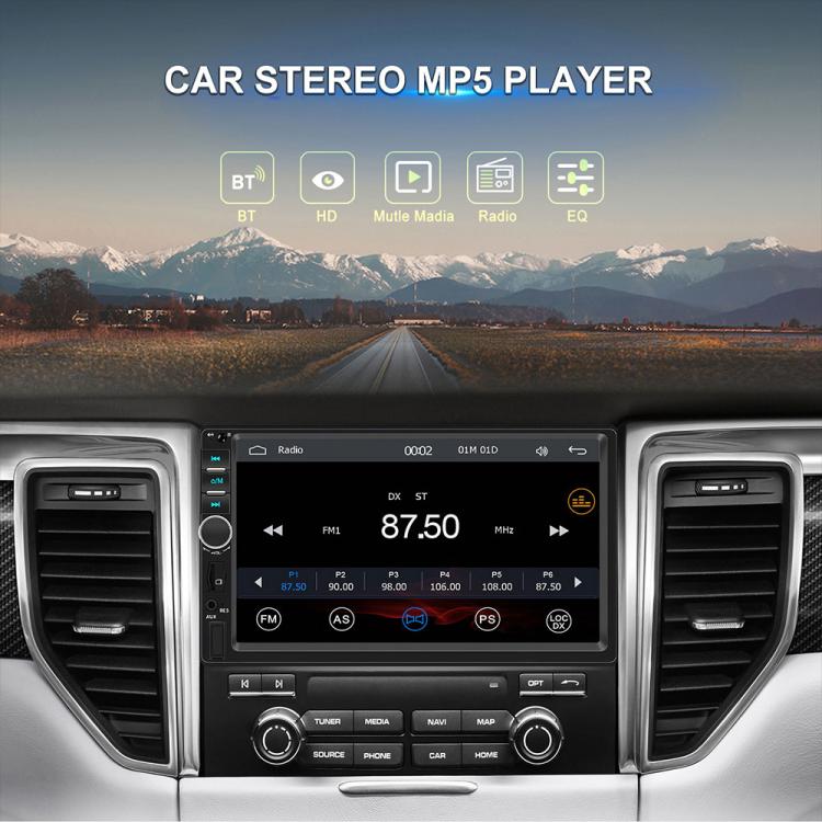 7 inch Car HD Touchable Screen Wireless Carplay Dual Spindle MP5 Player