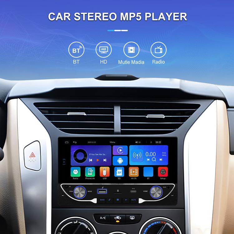 6.86 inch Car Wireless Carplay Dual Spindle MP5 Player