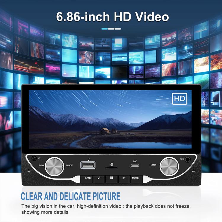 6.86 inch Car Wireless Carplay Dual Spindle MP5 Player