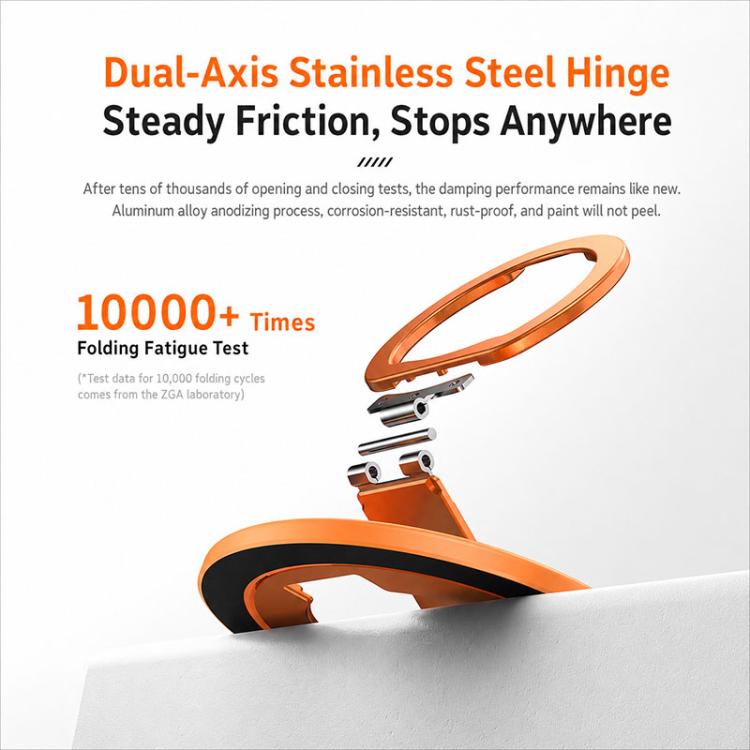 ZGA Z09 360 Degree Rotation Aluminum Alloy Ring Buckle Magnetic Phone Holder
