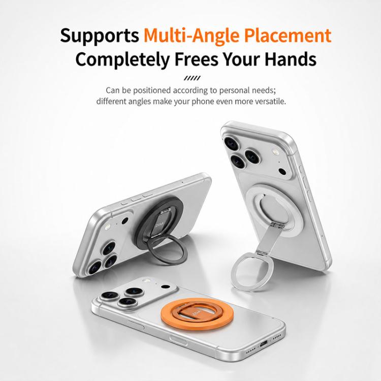 ZGA Z09 360 Degree Rotation Aluminum Alloy Ring Buckle Magnetic Phone Holder