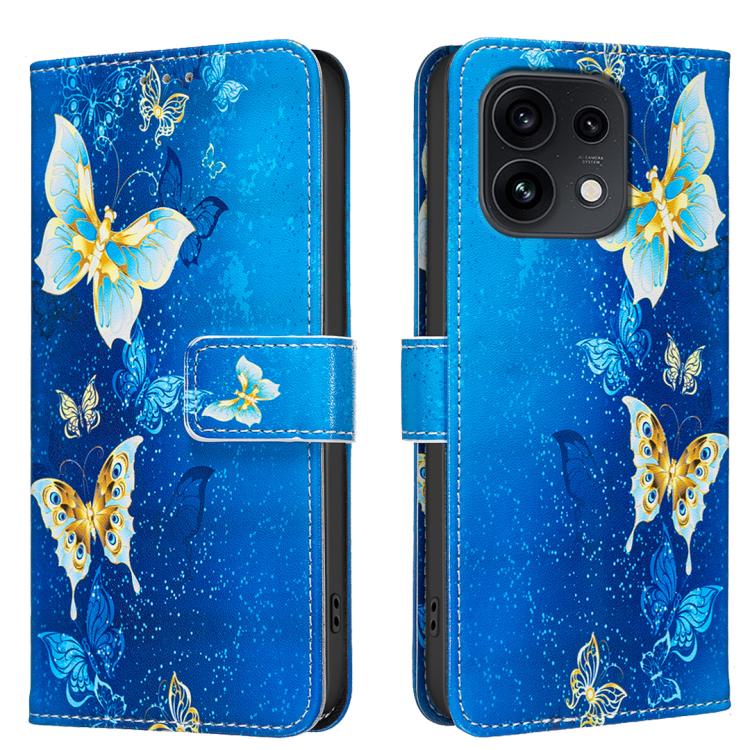 Colored Drawing Pattern Vegan Leather Phone Case — Purple Butterfly