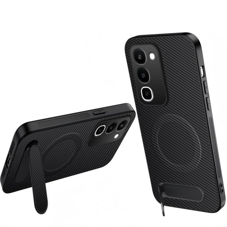 WANLONFENG Kickstand Carbon Fiber Texture Magnetic Phone Case — view 11