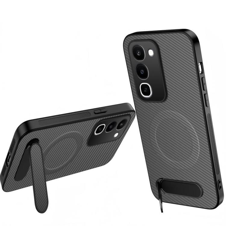 WANLONFENG Kickstand Carbon Fiber Texture Magnetic Phone Case — view 12