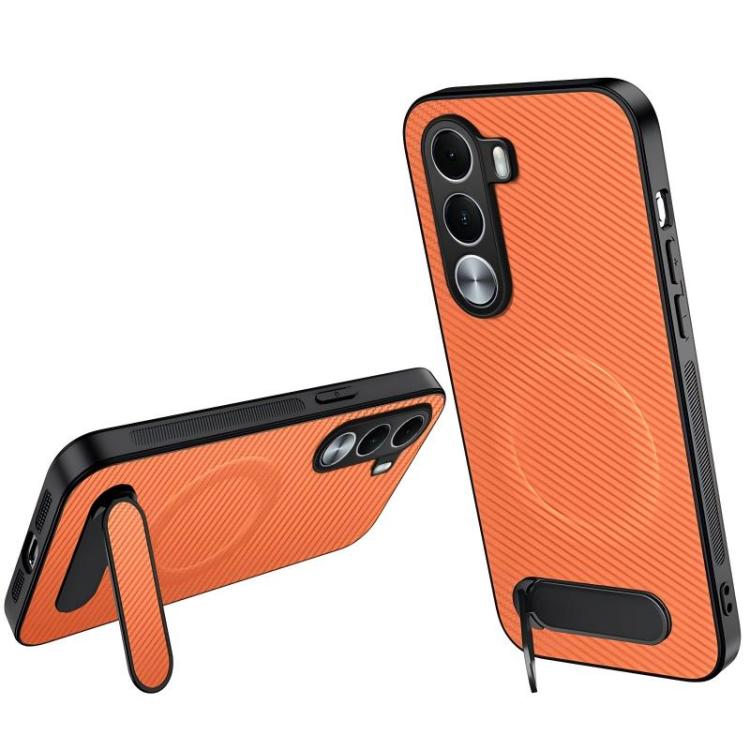 WANLONFENG Kickstand Carbon Fiber Texture Magnetic Phone Case — view 10