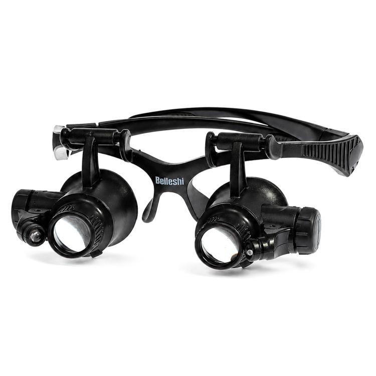 9892GJ Head-mounted Glasses Style Watch Repair Magnifying Glasses with LED Light