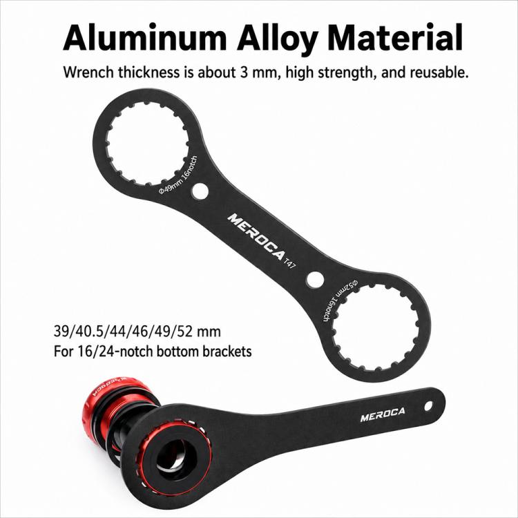 MEROCA Bicycle Hollow Crankset Removal Tool Axis Spanner — view 11