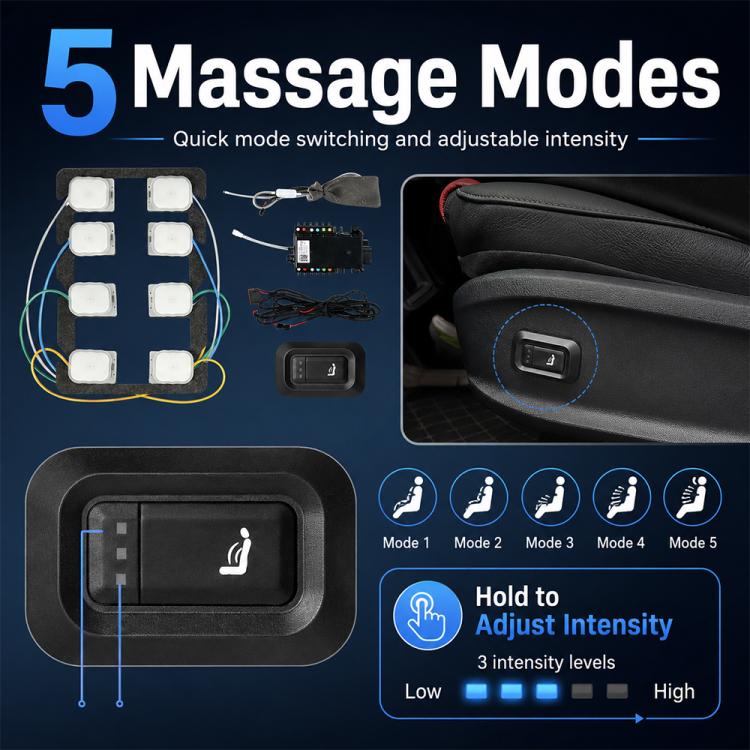 12V Car Seat Massage System — view 6
