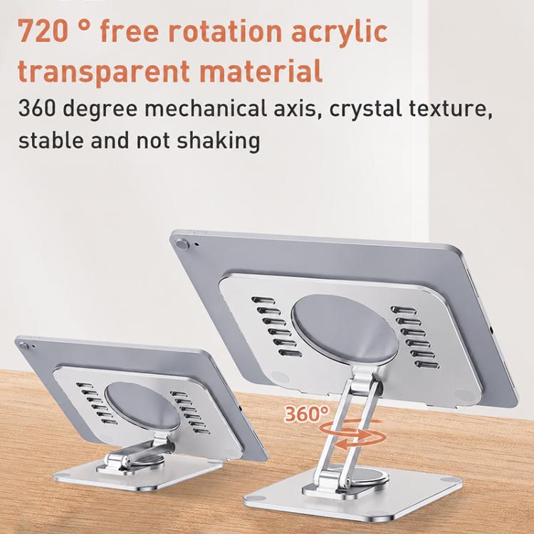 T632 Aluminum Alloy 360 Degree Rotating Desktop Tablet Holder
