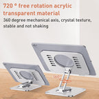 T632 Aluminum Alloy 360 Degree Rotating Desktop Tablet Holder