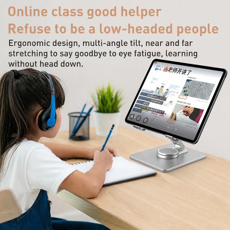 T632 Aluminum Alloy 360 Degree Rotating Desktop Tablet Holder