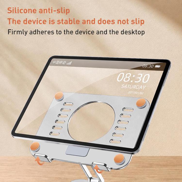 T632 Aluminum Alloy 360 Degree Rotating Desktop Tablet Holder