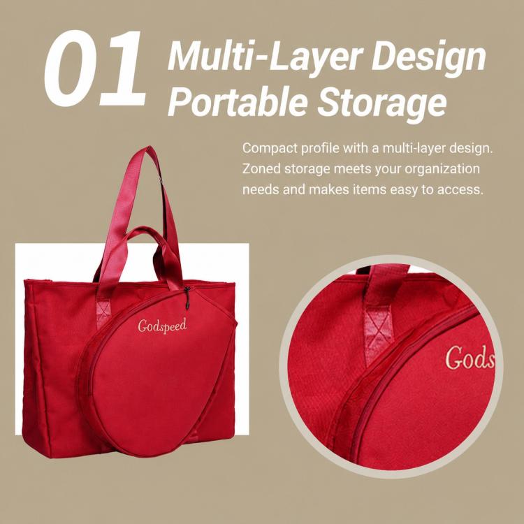 GODSPEED Sports Travel Handbag Tennis Racket Bag Large-Capacity Tote